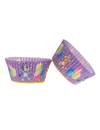 Lot de 25 caissettes à cupcakes Bluey et Bingo diam 5 × H 3 cm