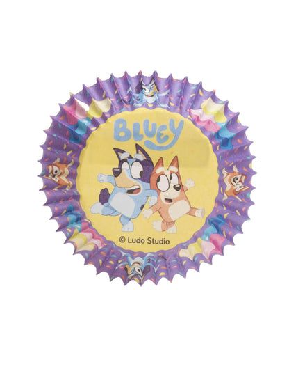 Lot de 25 caissettes à cupcakes Bluey et Bingo diam 5 × H 3 cm