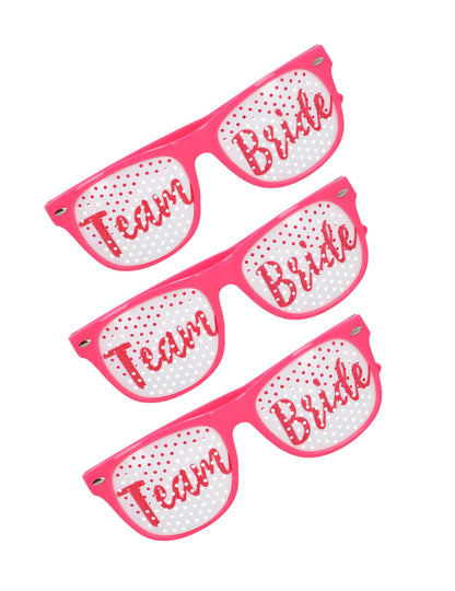 Set van 3 Team Bride-brillen voor volwassenen