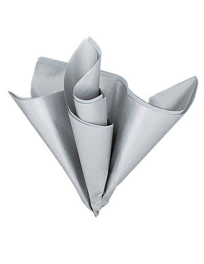 5 Feuilles de papier de soie métallisé argent