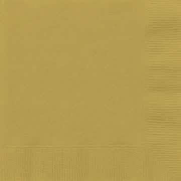 Serviettes en papier dorées