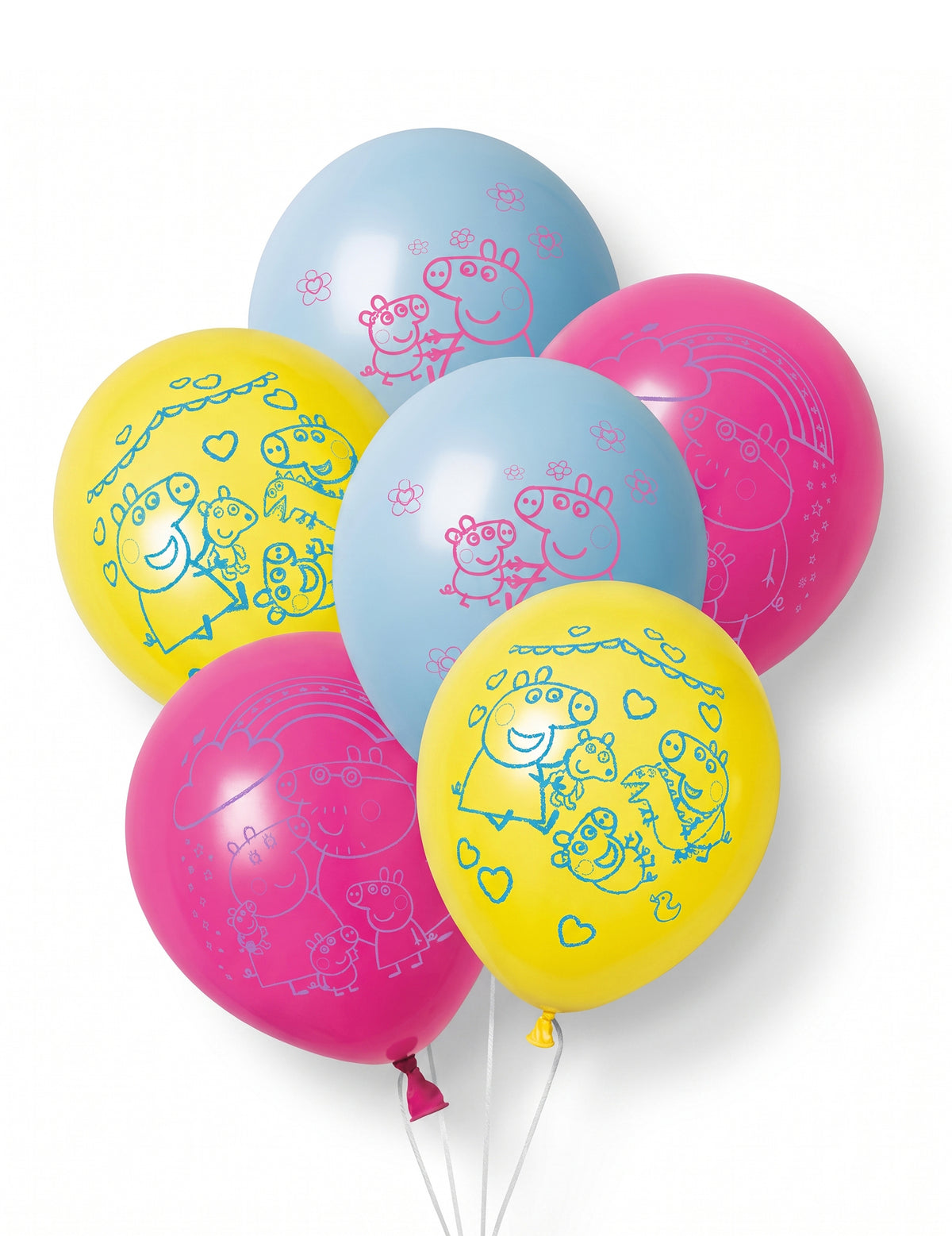 Set van 6 Peppa Pig™ latex ballonnen 30 cm