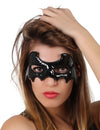 Loup chauve-souris Halloween pour femme noir brillant