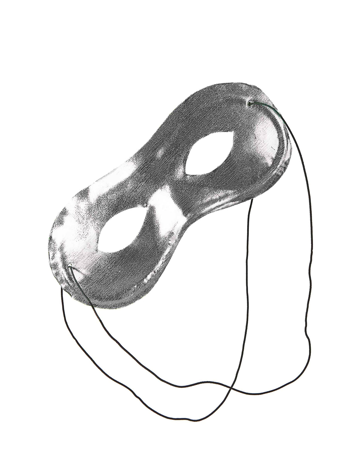 Loup métallisé argent adulte