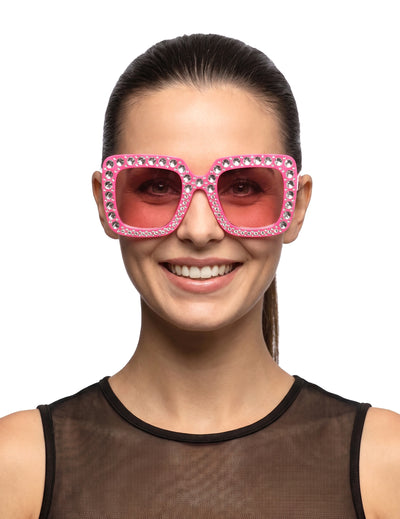 Roze bril bling bling