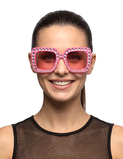 Roze bril bling bling
