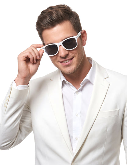 Lunettes blues blanche adulte