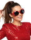Lunettes disco adulte rouge