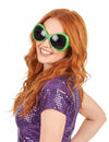 Lunettes disco adulte verte