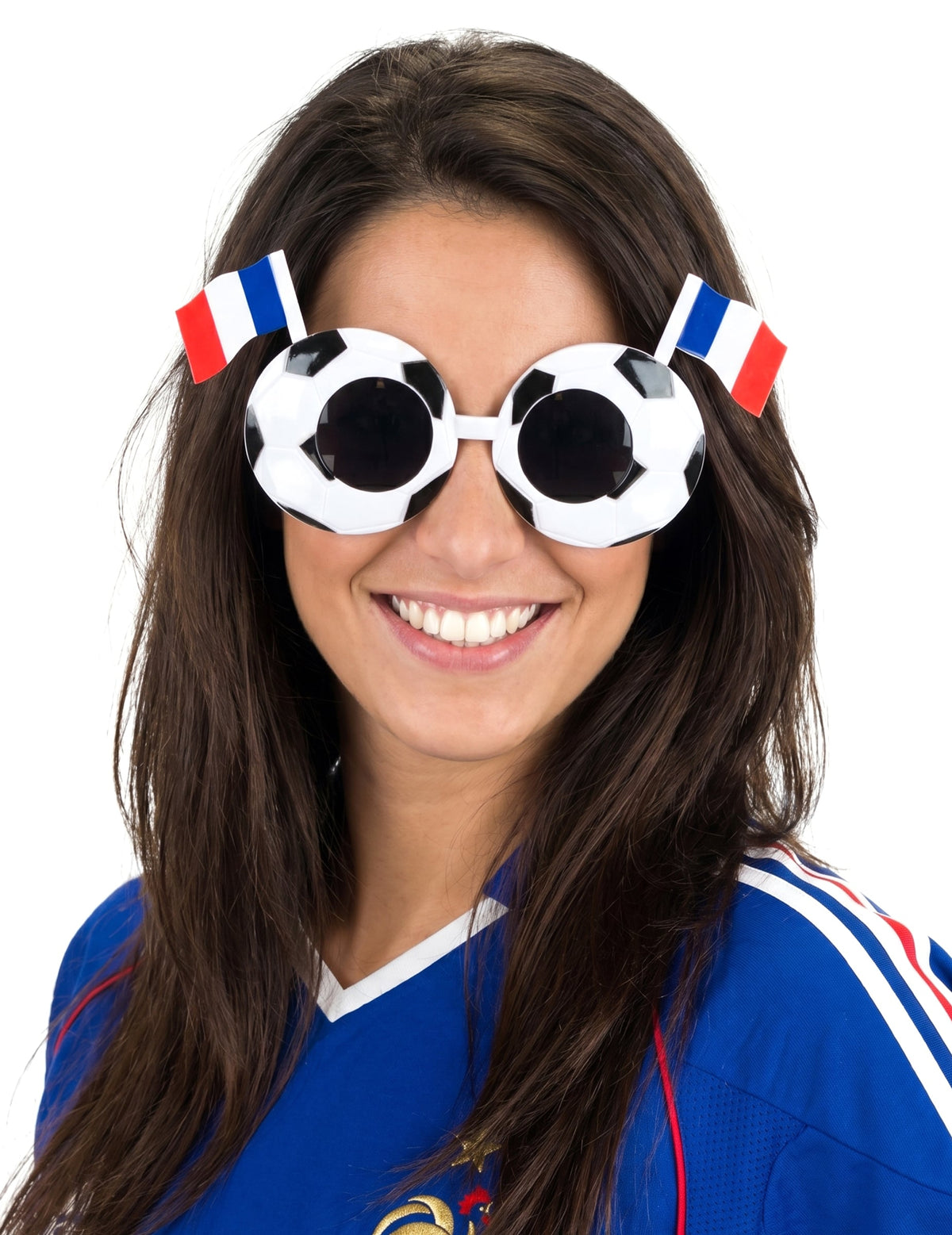 Voetbalbril voor volwassenen met Franse vlag