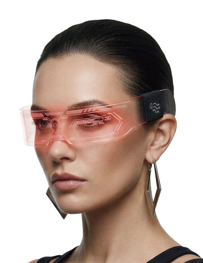 Lunettes futuristes avec LED
