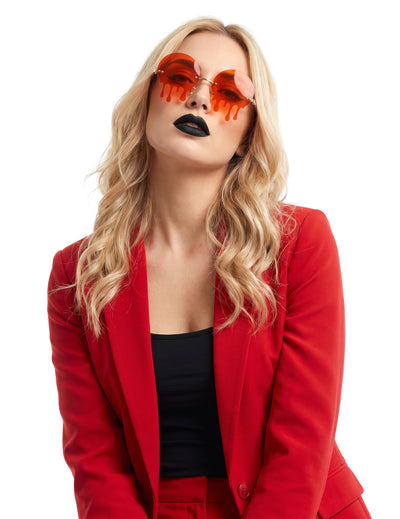 Lunettes gouttes de sang rouges adulte