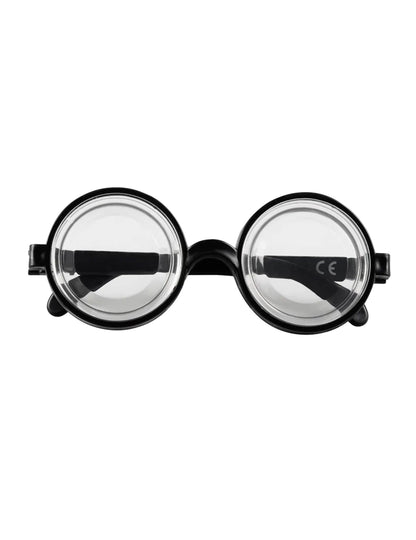 Vue de face des lunettes idiot effet bocal
