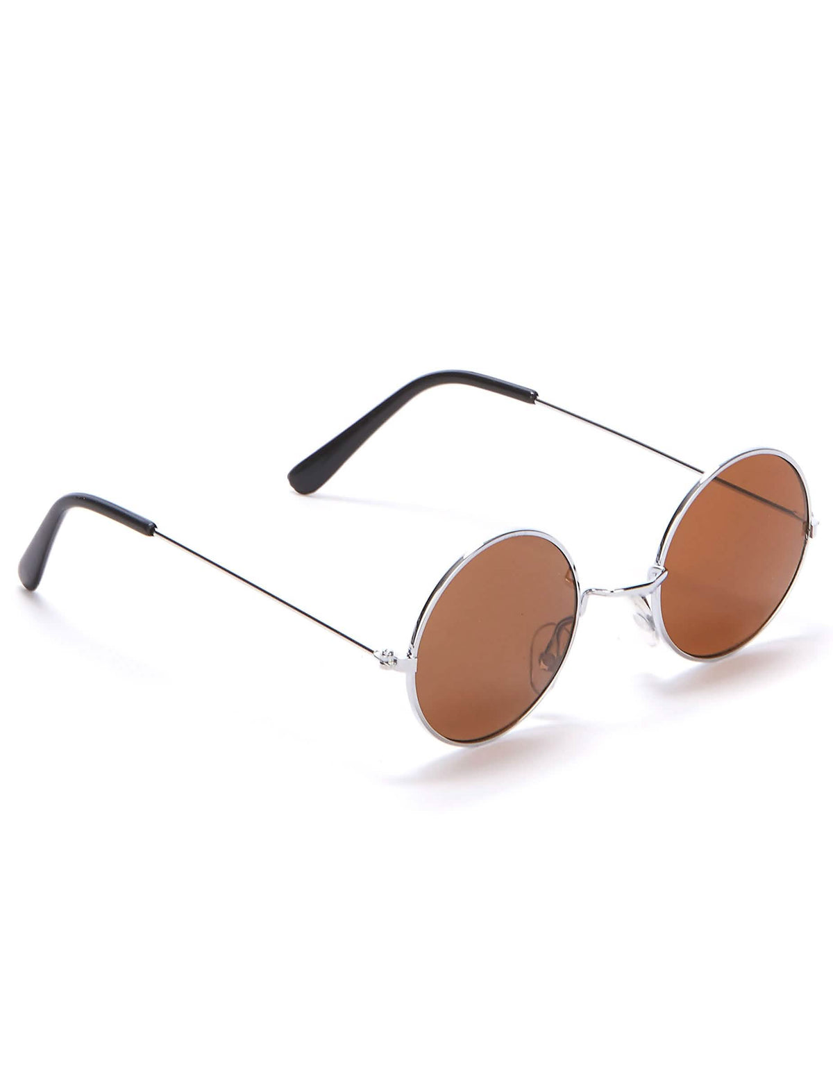 Ronde bruine hippie bril voor volwassenen