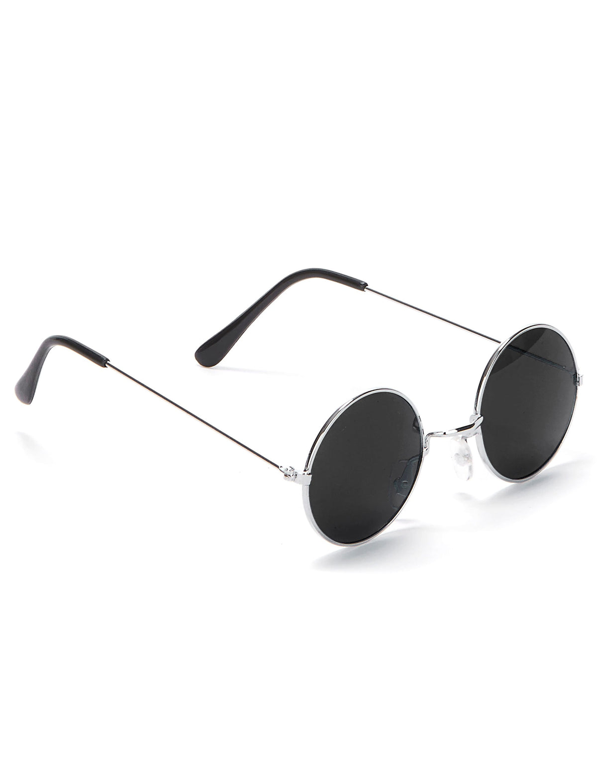 Lunettes rondes noires de hippie adulte