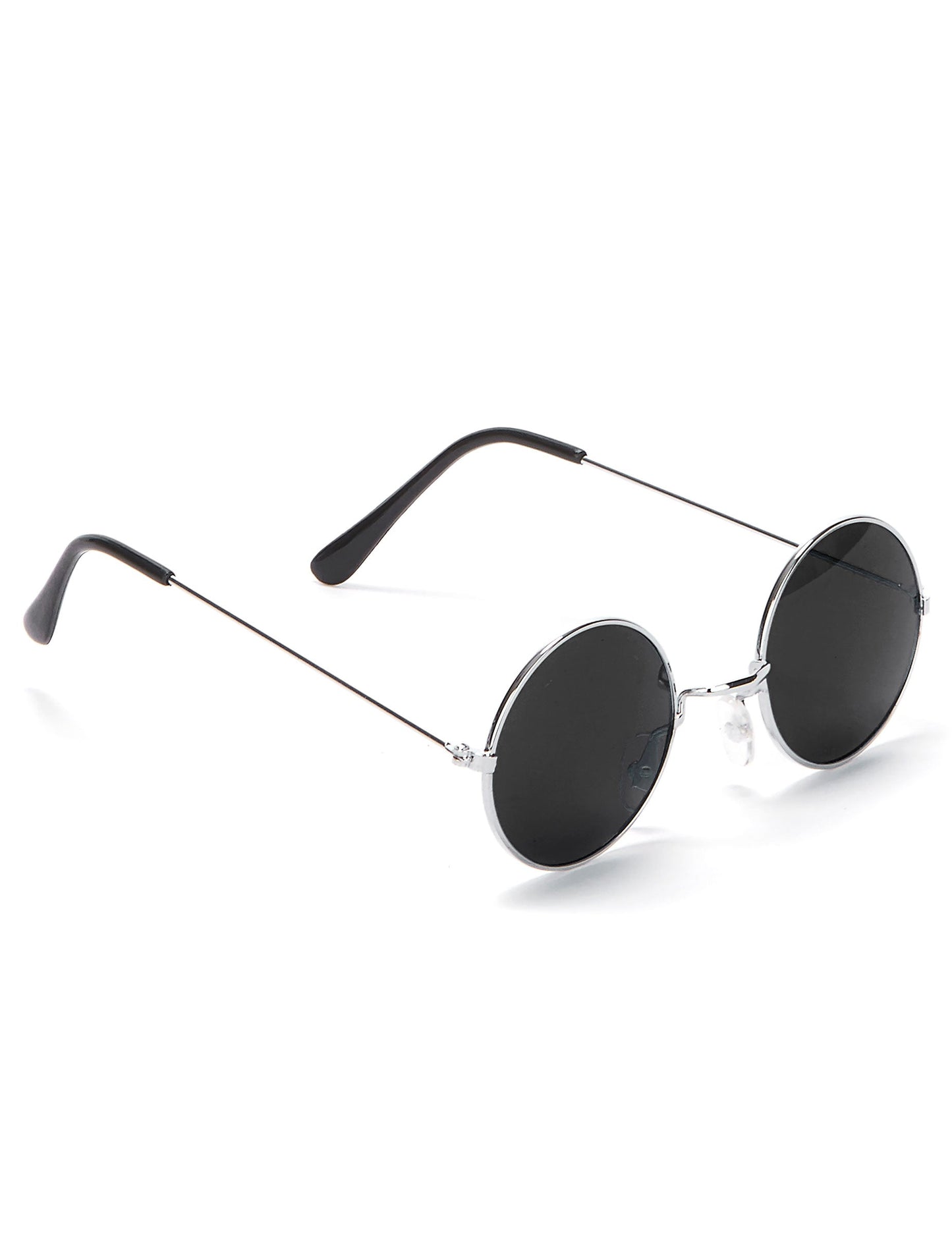 Lunettes rondes noires de hippie adulte