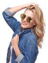 Lunettes rondes rétro métalliques argentées adulte