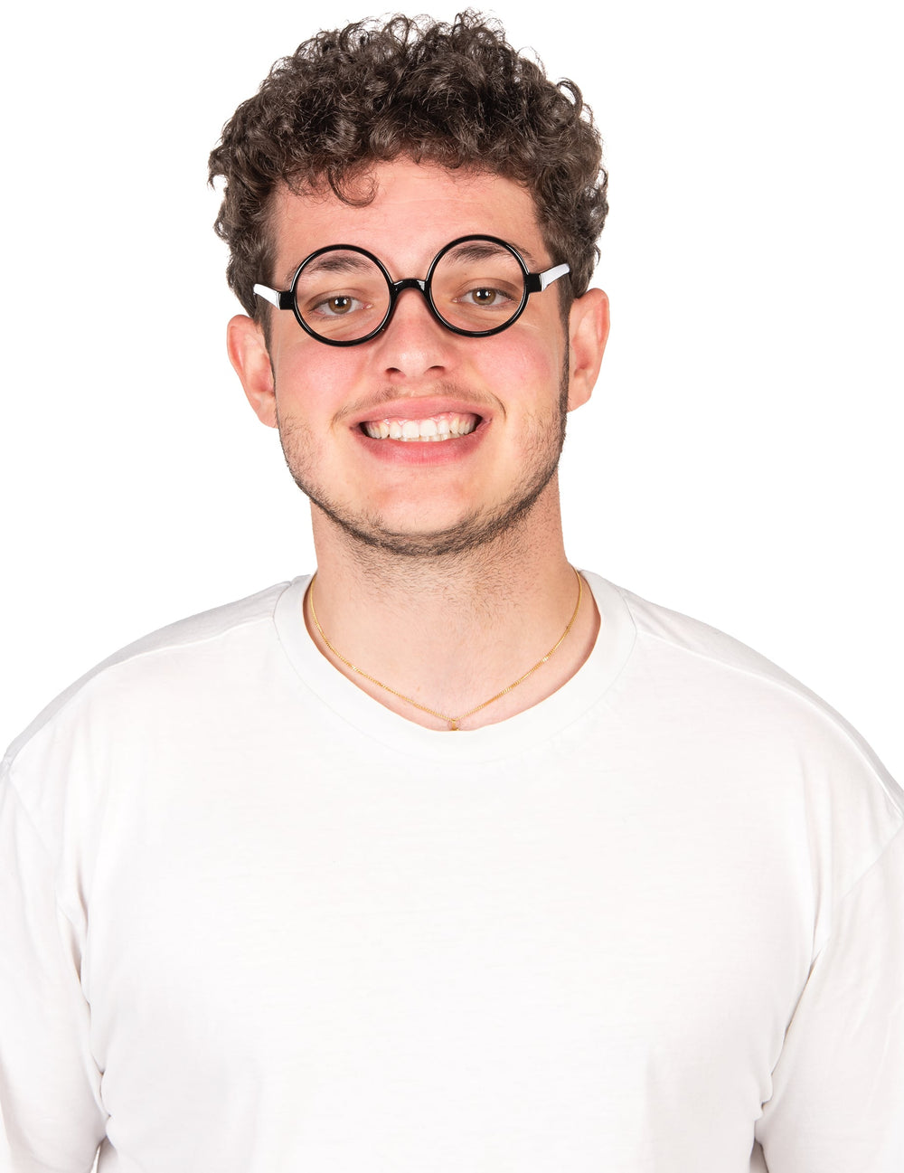 Lunettes schoolboy pour adulte noires et rondes