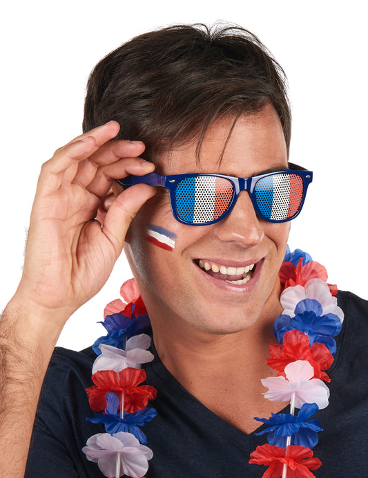 Supporter bril met Franse vlag voor volwassenen