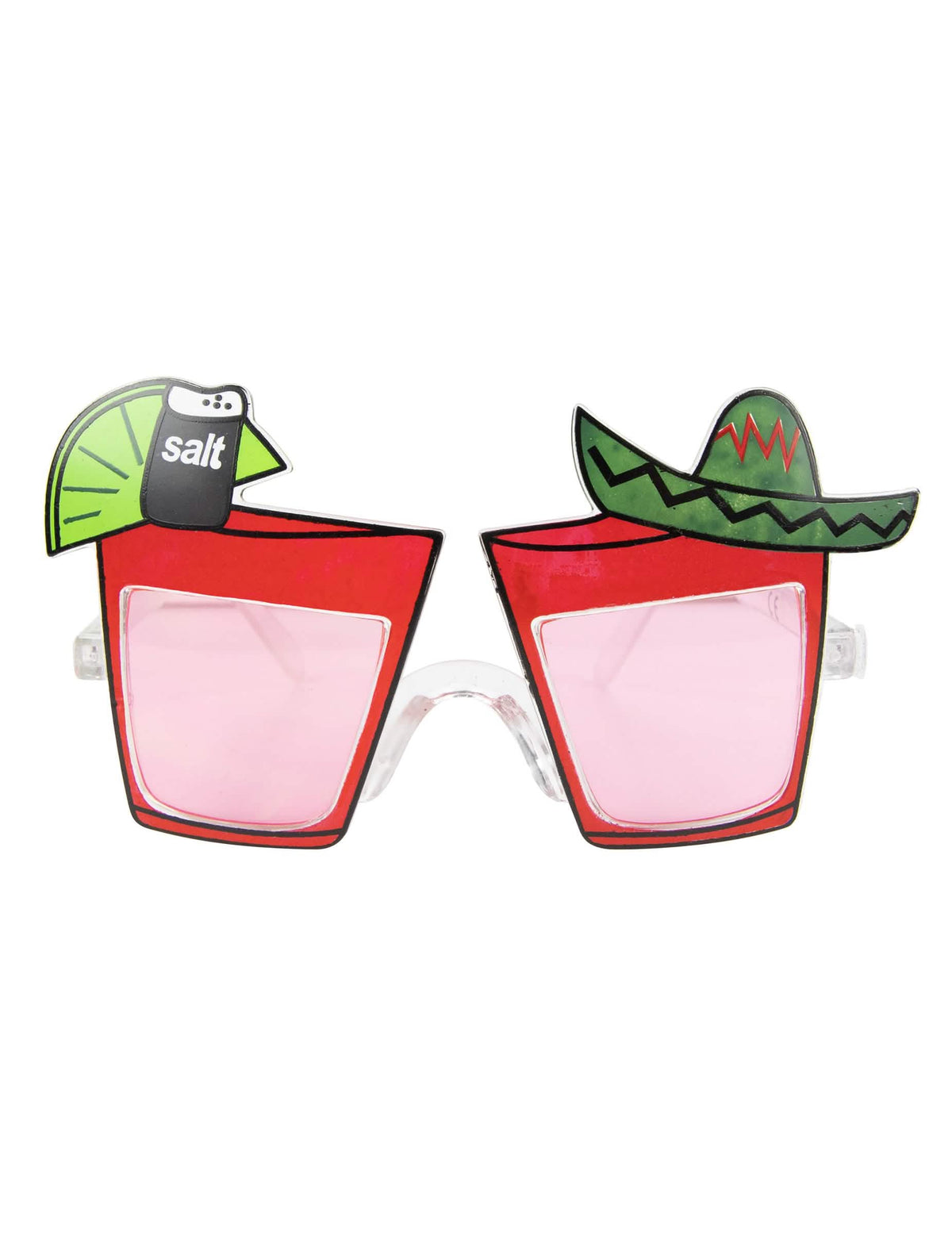 Vue de face des lunettes tequila paf pour adulte