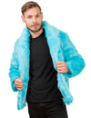 Blauw bontjas voor volwassenen