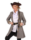 Veste longue de pirate grise femme