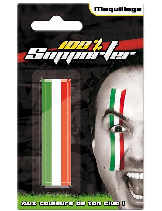 Italiaanse supporter gezicht schmink