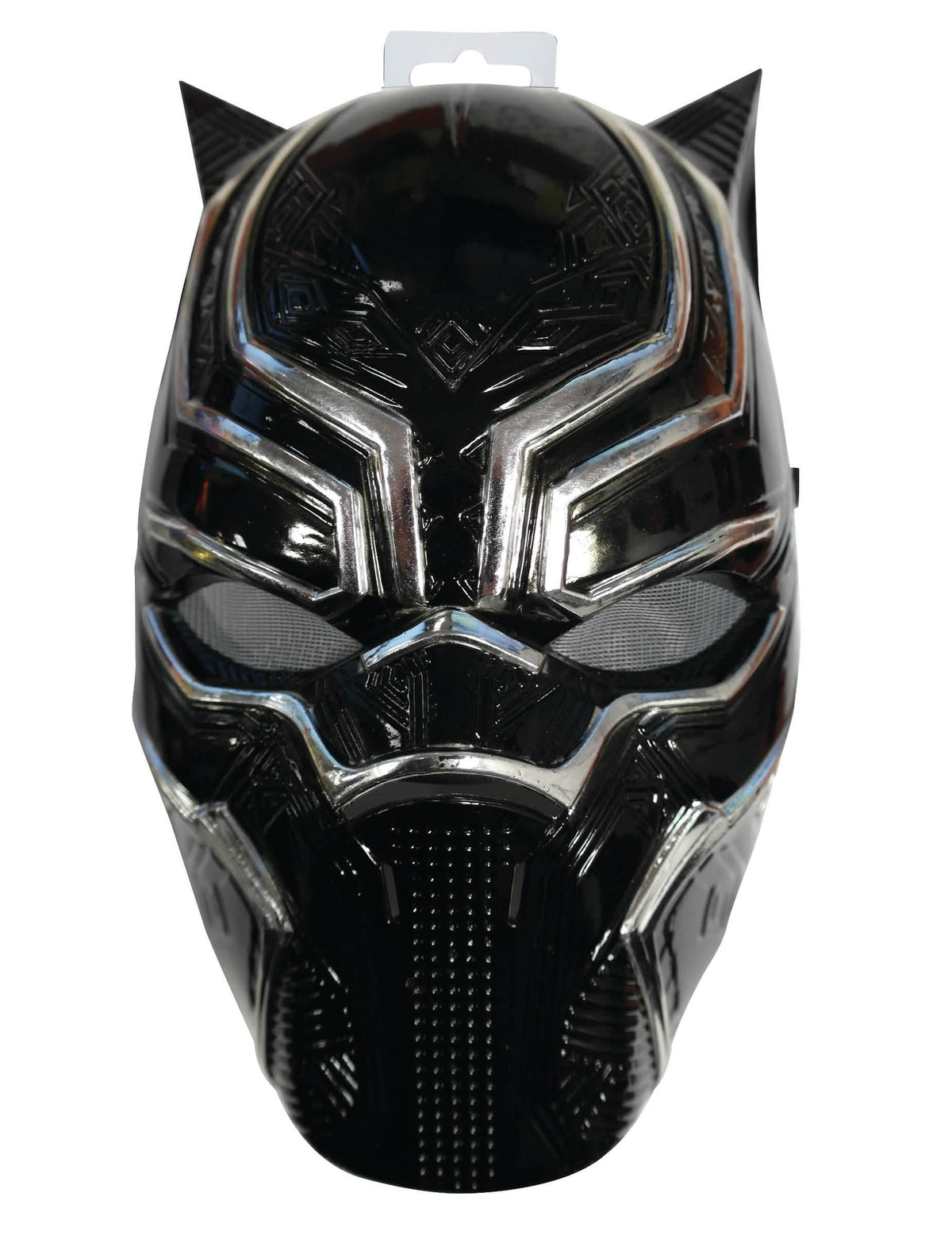 Vooraanzicht van het Black Panther-halfmasker voor kinderen