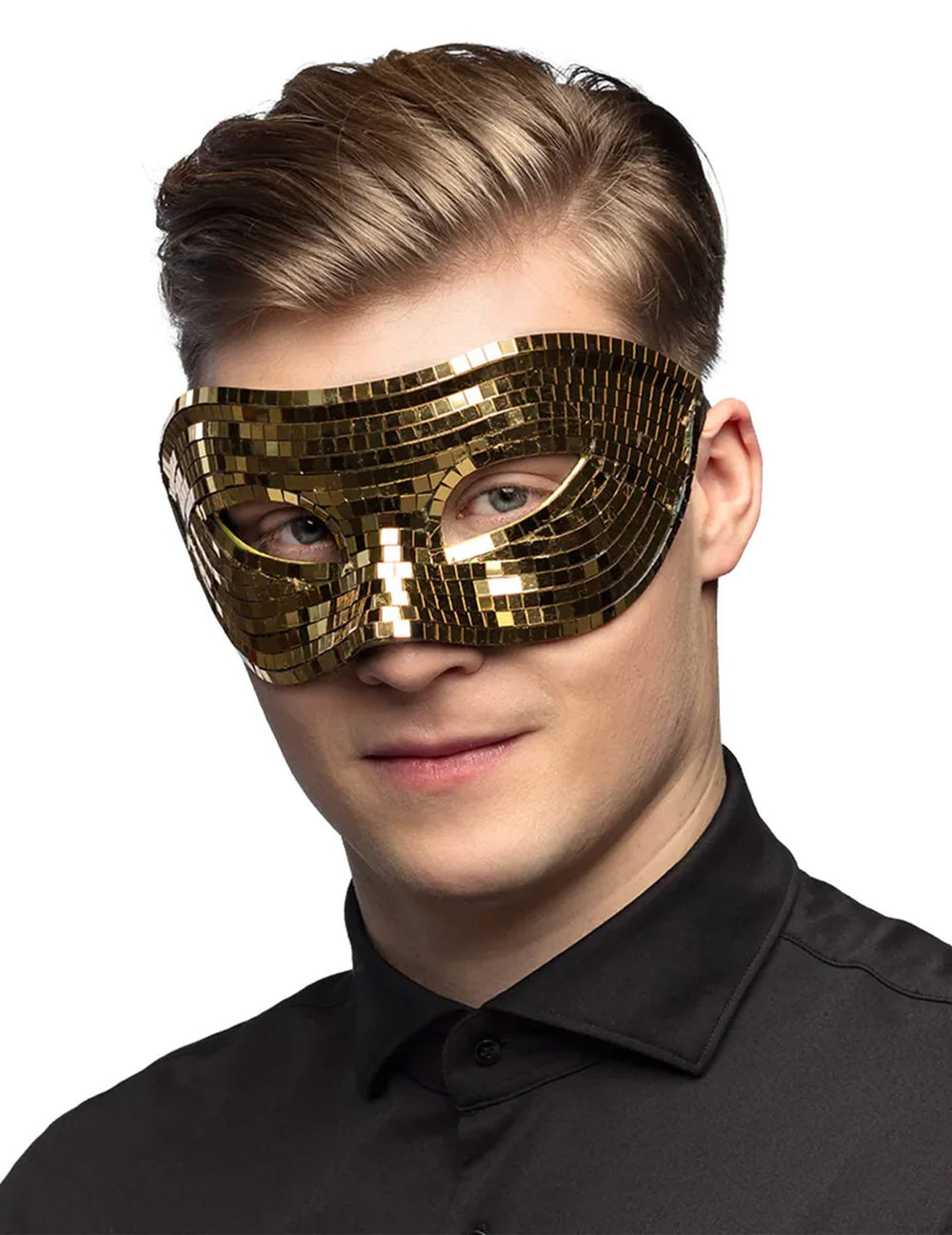 Masque disco à facettes pour adulte doré