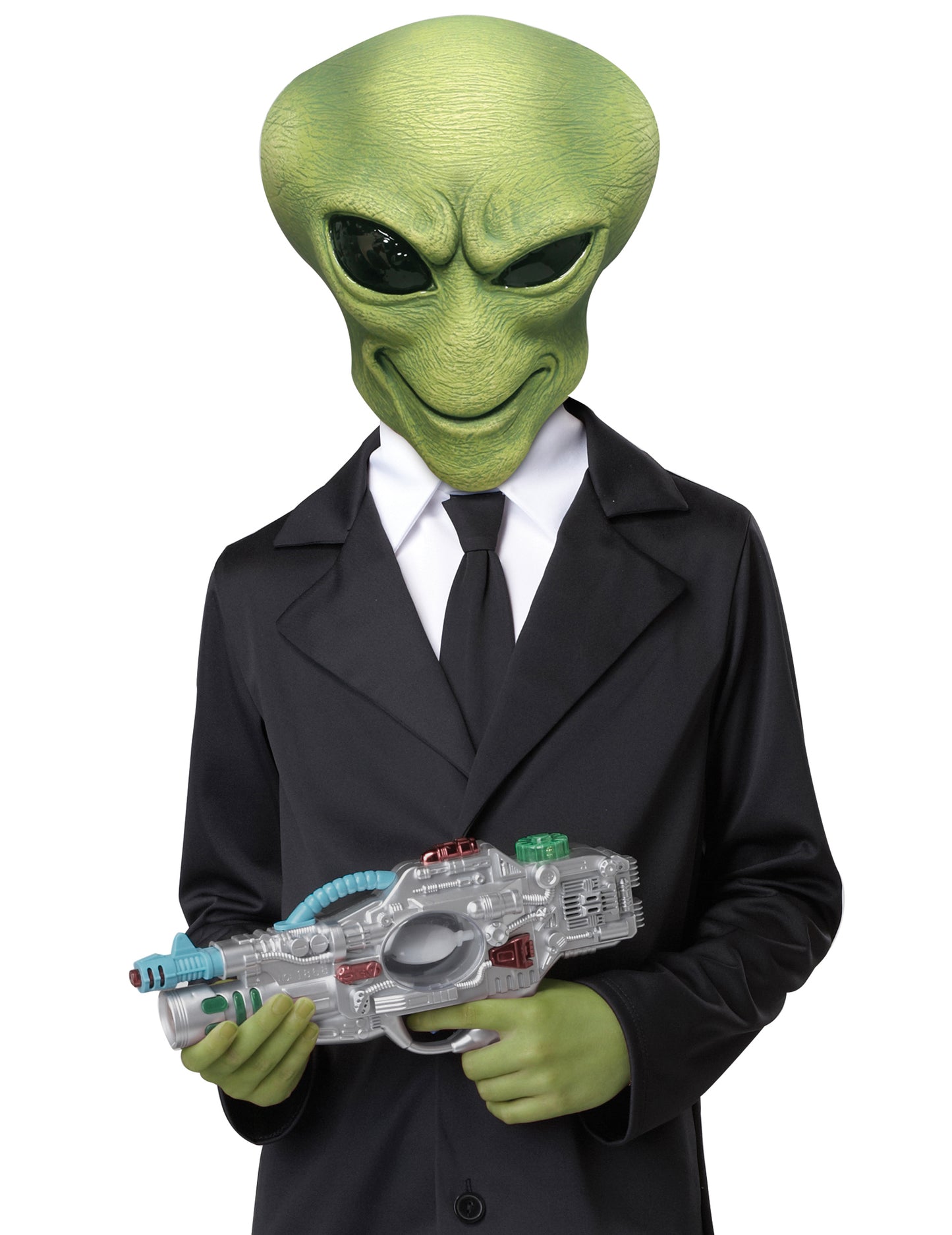 Masque et gants alien pour adulte verts