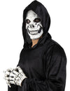 Schedelmasker en handschoenen voor volwassenen in black & white met capuchon