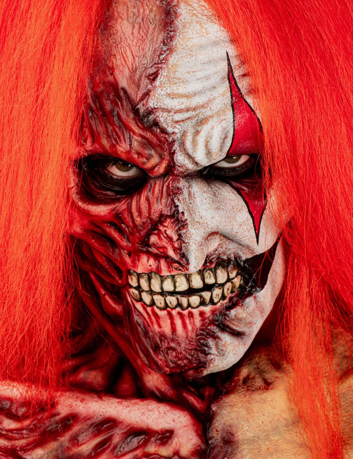 Hyperrealistisch dubbelzijdig premium clown masker voor volwassenen