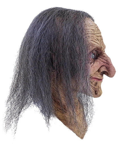 Vue de profil du masque intégral vieille sorcière