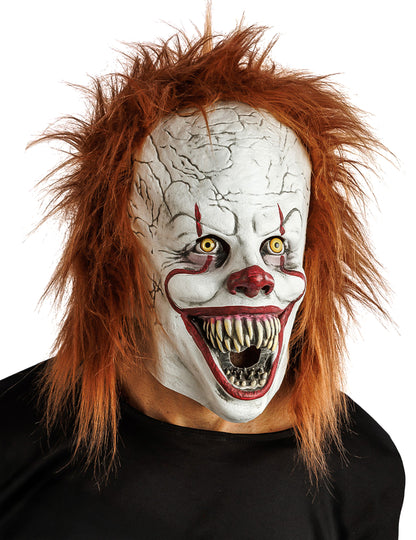 Luxe latex killer clown masker volwassene