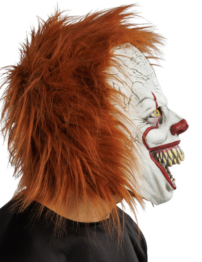 Luxe latex killer clown masker volwassene