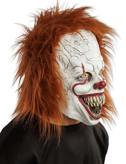 Luxe latex killer clown masker volwassene