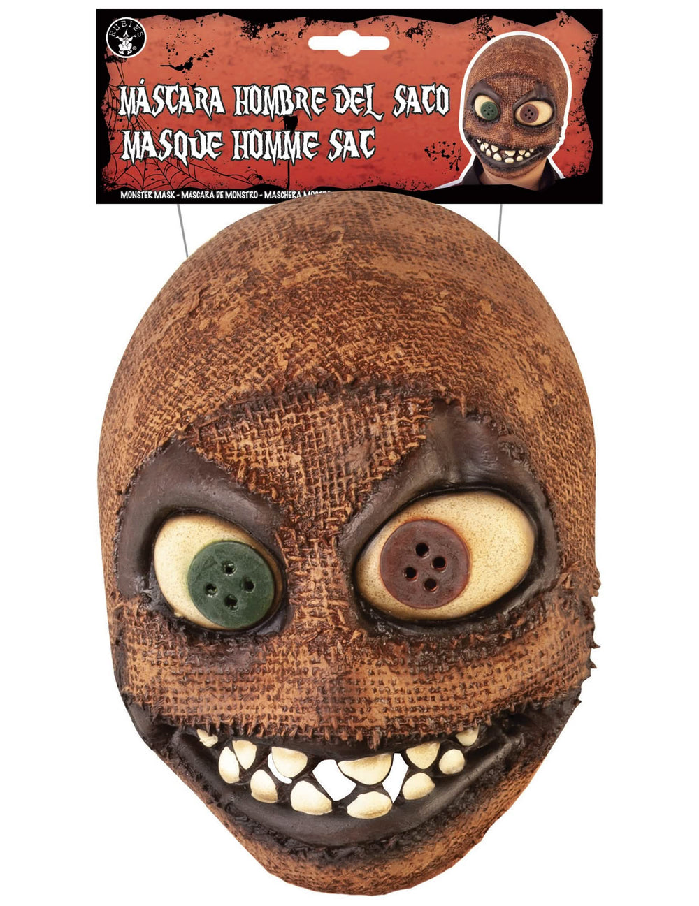 Emballage du masque latex effet sac pour homme