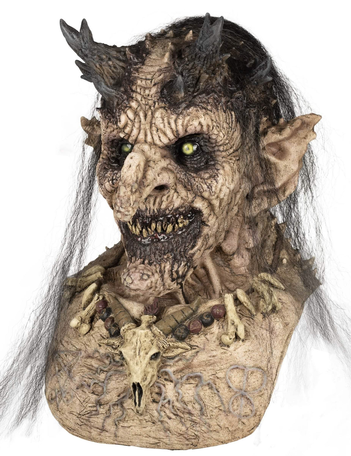 Luxe demonische priesteres masker voor volwassenen
