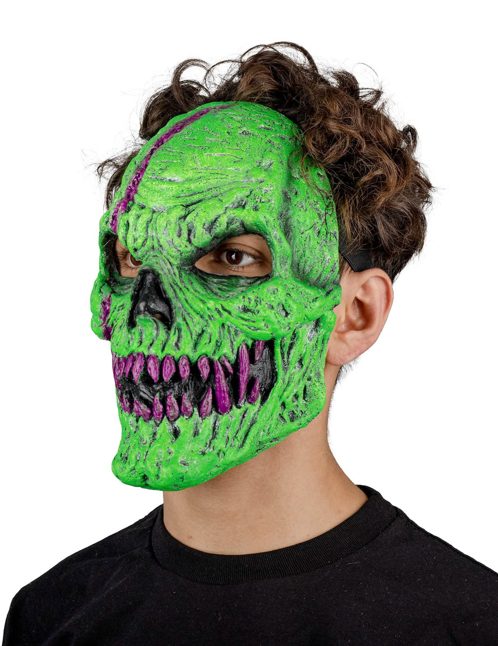 Vue de profil du masque squelette démoniaque