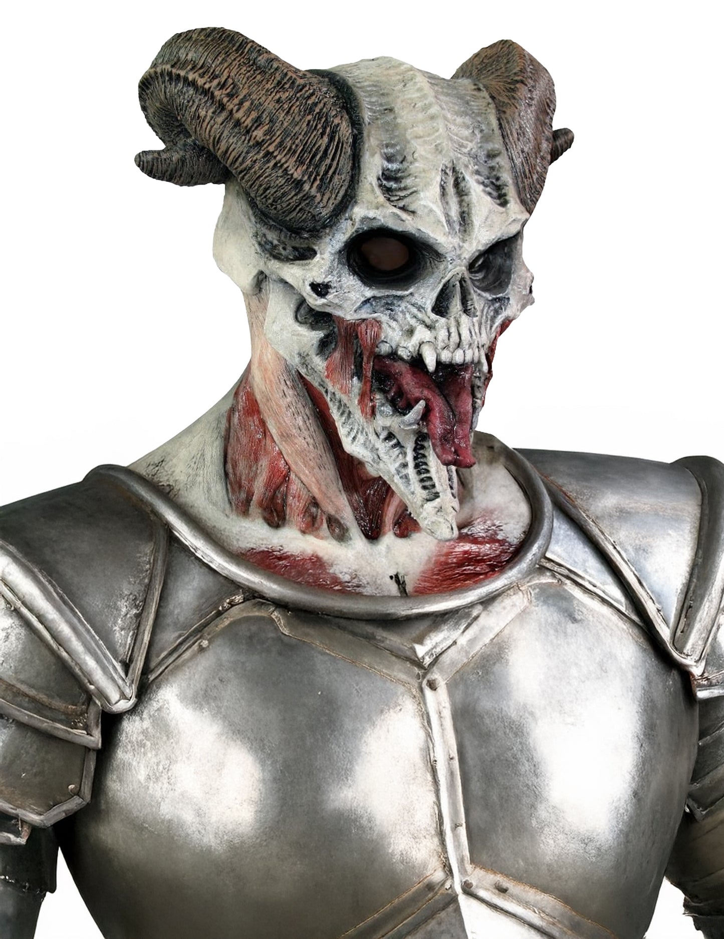 Vue de profil du masque de squelette diabolique pour adulte