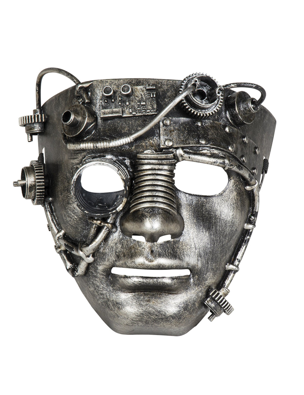 Vue de face du masque visage Steampunk pour adulte