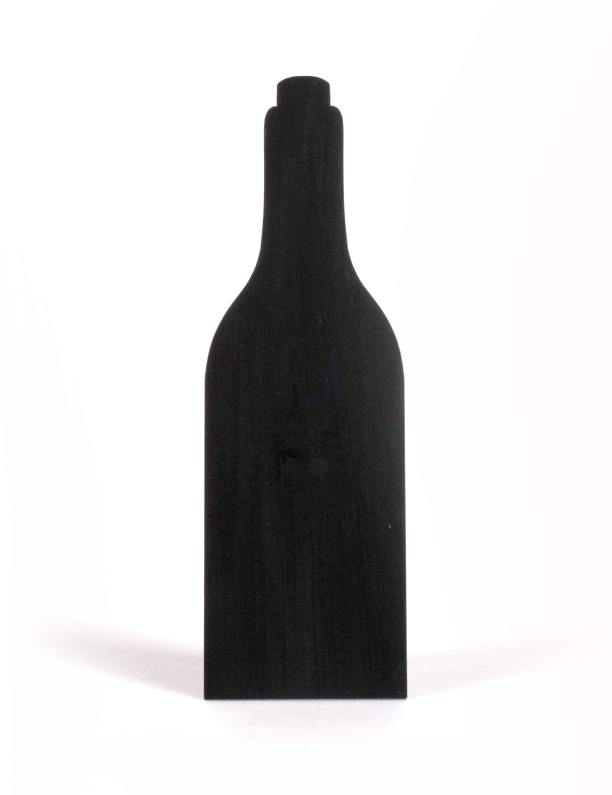 Vue de face du menu ardoise bouteille de vin