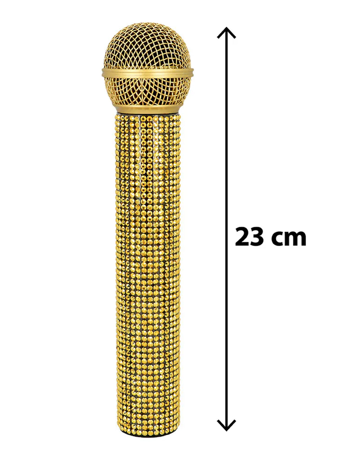 Micro à strass doré 23 cm