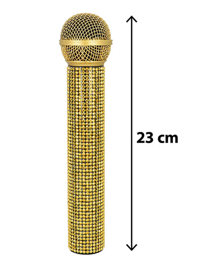 Micro à strass doré 23 cm