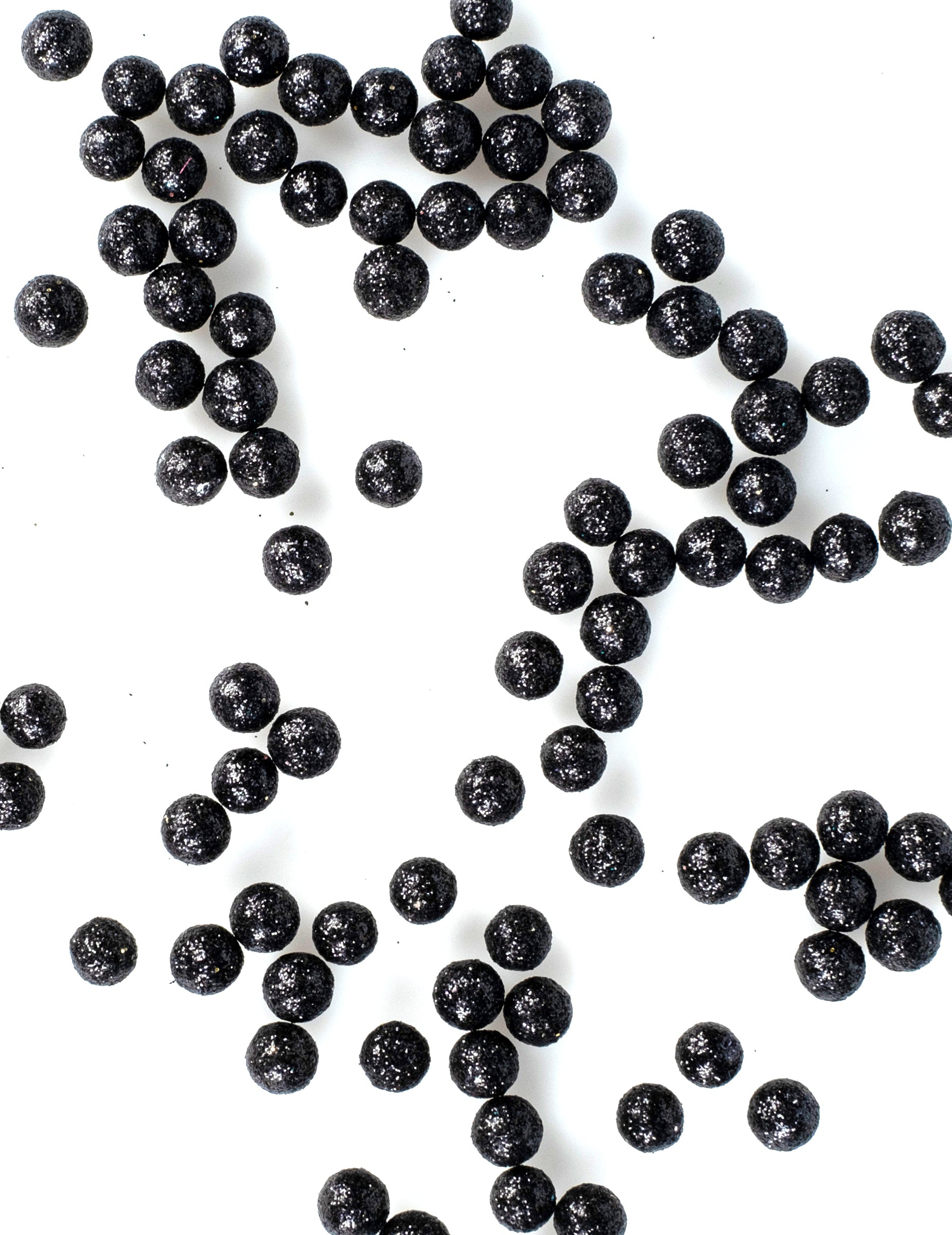 Mini boules pailletées confettis de table chic pour fête noires