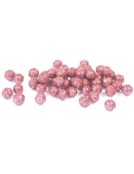 Mini boules pailletées pour décoration rose gold