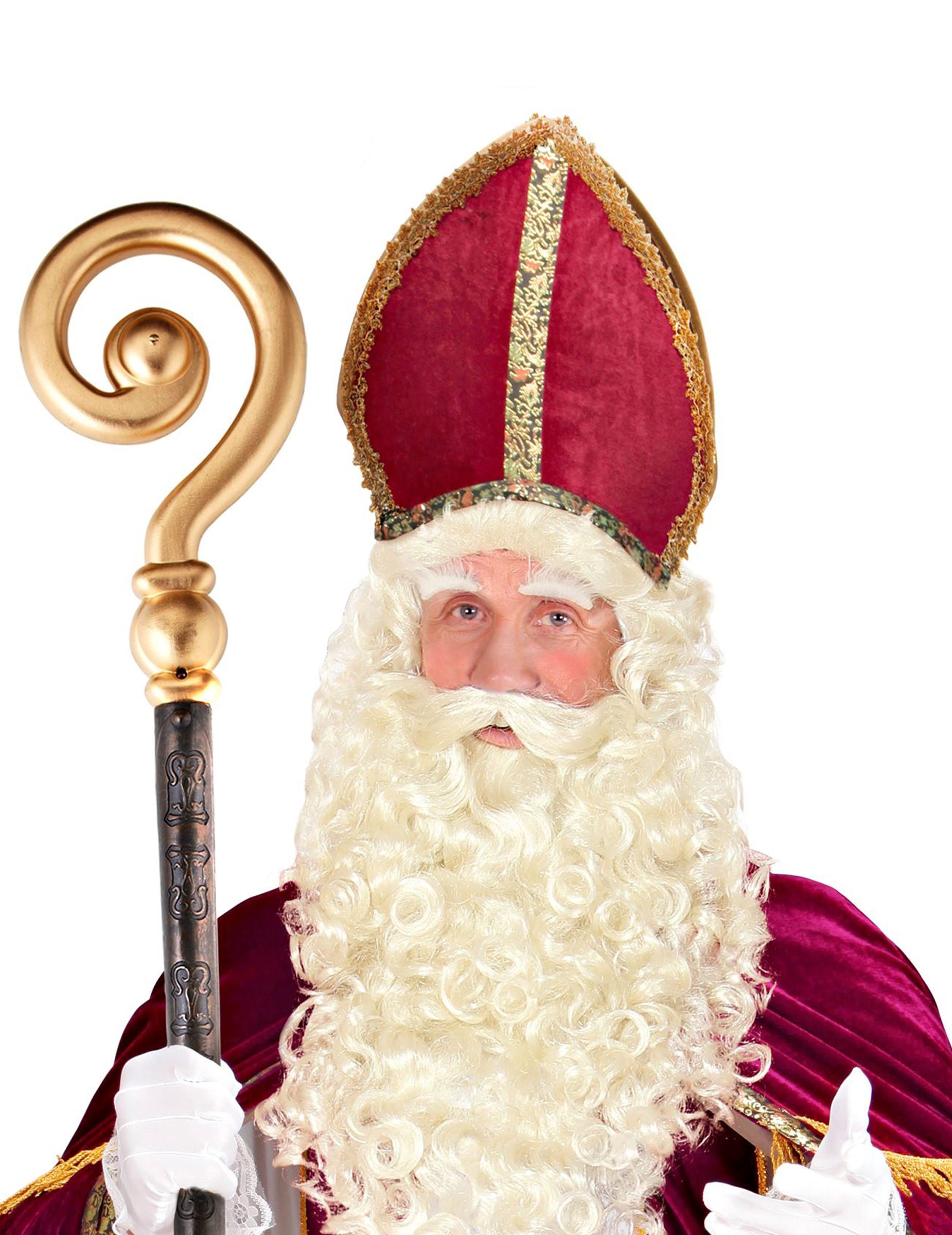 Gros plan sur le rendu porté de la Mitre Saint Nicolas pour adulte
