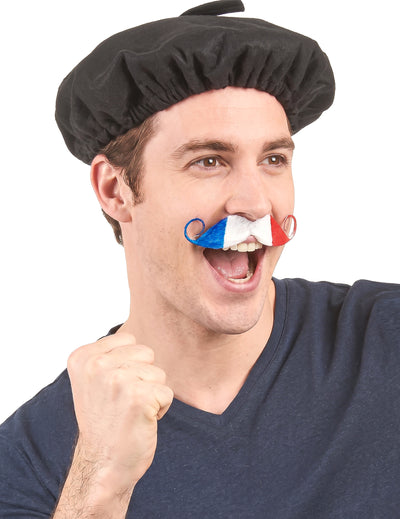 Moustache supporter France adulte