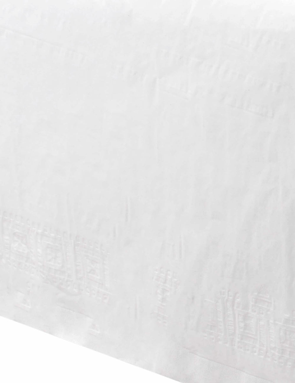Nappe blanche en papier doublée rectangulaire
