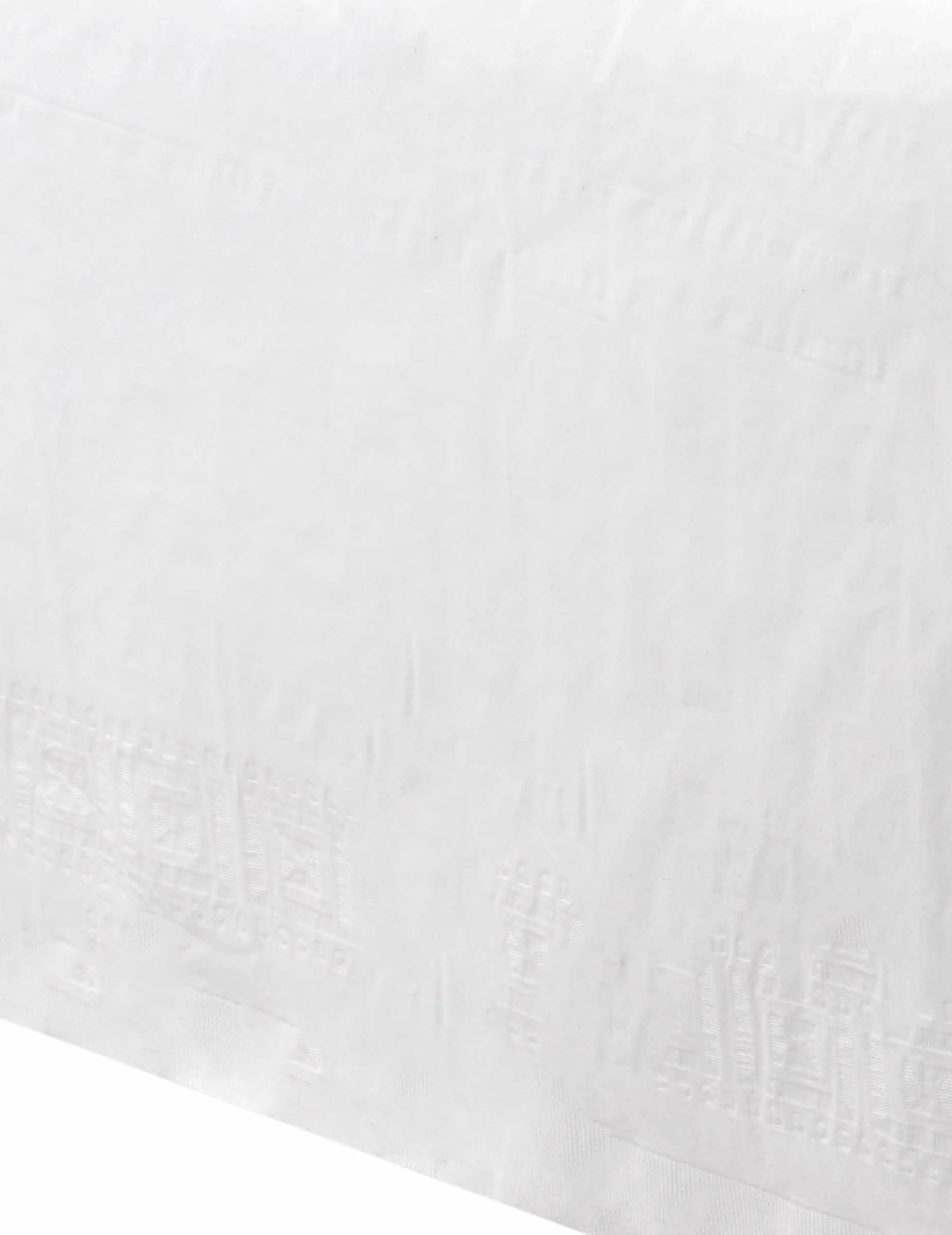 Nappe blanche en papier doublée rectangulaire